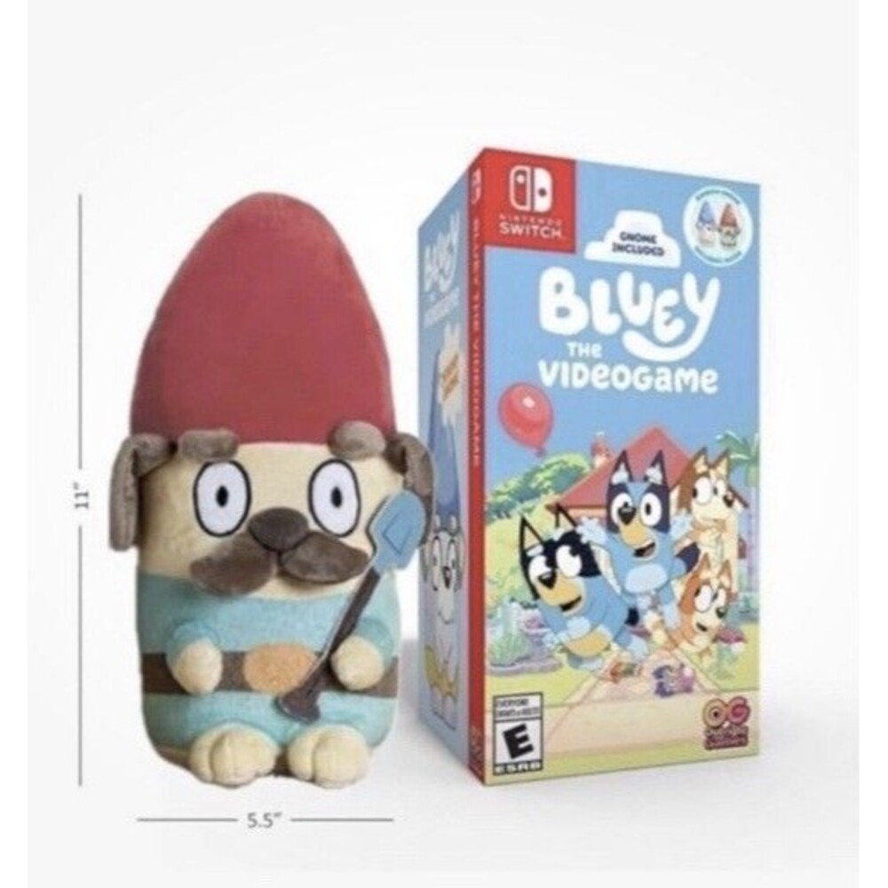 NEW BLUEY Gnome Game + Plush Bundle Nintendo Switch SEALED